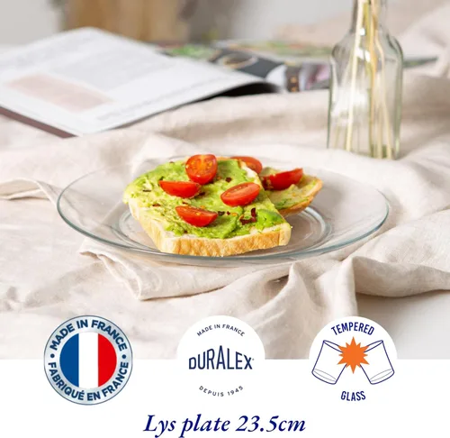 Miniatura 2 de Duralex - Juego de 6 platos Lys Clear 9.3 in (9 1-4 in)