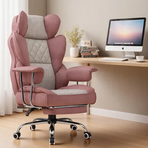 Miniatura 2 de COMHOMA Silla de Juegos Grande y Alta con Soporte Lumbar de Resorte de Bolsillo, Silla de Oficina Ergonómica con Reposapiés, Silla de Escritorio