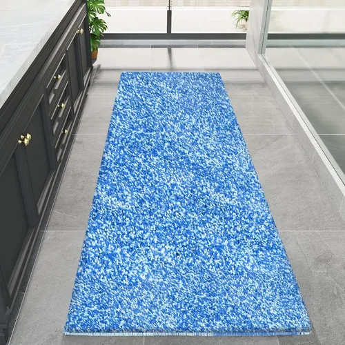 Miniatura 14 de Alfombra de baño beige extra larga de 59.1 x 23.6 pulgadas, alfombra de baño grande de microfibra lanuda antideslizante, absorbente, extra suave
