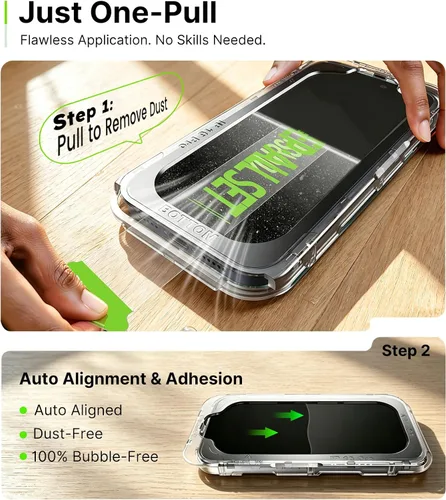 Miniatura 2 de iGluz Paquete de 4+2 protectores de pantalla de privacidad para iPhone 13 Pro Max con protector de lente de cámara de 6.7 pulgadas, 9H + vidrio