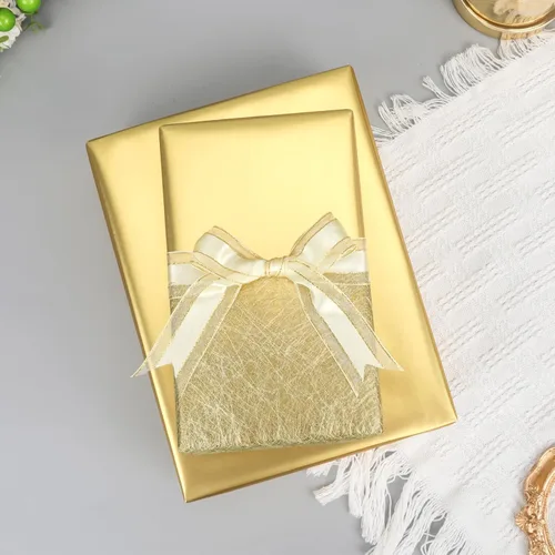 Miniatura 4 de NESCCI Papel de regalo dorado de metal mate, papel de color sólido, papel de regalo perfecto para bodas, día de San Valentín, cumpleaños, Navidad