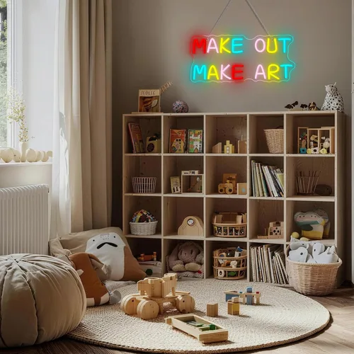 Miniatura 3 de Horseneon Señal de neón con luz LED para decoración de aula, letrero luminoso regulable, luces de neón para decoración de pared, regalos de arte