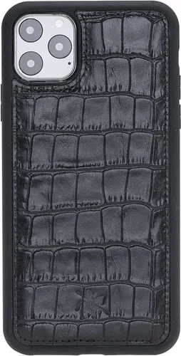 Miniatura 25 de Venito Lucca - Funda de piel compatible con Samsung Galaxy Note 10 (6,3 pulgadas), extra segura, con cubierta trasera acolchada, cocodrilo negro