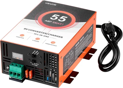 Miniatura 11 de VEVOR Convertidor de energía para RV, 80 amperios, 110V AC a 12V DC Cargador de batería para RV, Carga inteligente de múltiples etapas, Rango