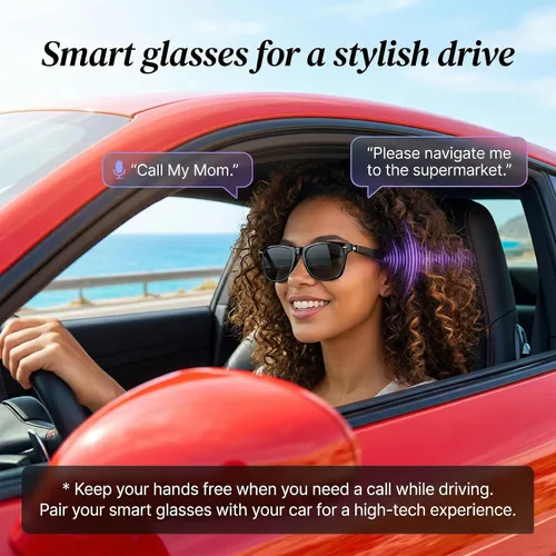 Miniatura 5 de Lentes de traducción inteligente AI, traductor de voz en 164 idiomas, gafas Bluetooth de oreja abierta con altavoces, lentes fotocrómicas, batería