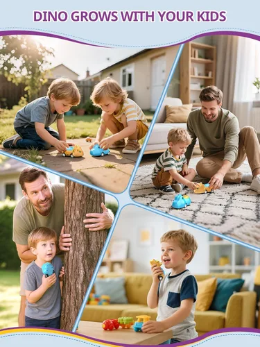 Miniatura 7 de Inspireyes Walkie Talkies para niños, paquete de 2 juguetes de dinosaurio para niños y niñas de 3 a 5 7 años, tiempo de juego de 48 horas, diversión