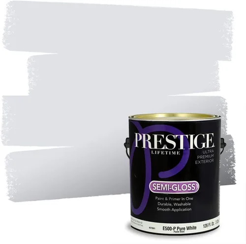 Miniatura 165 de Prestige Paints. - Base y pintura para exteriores en un solo galón, 1 galón. plano, comparable con Sherwin Williams Topsail. SW6799-PCM
