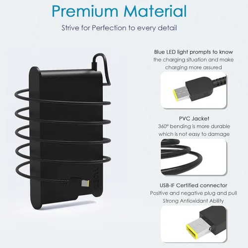 Miniatura 5 de Cargador Legion 5 de 230 W compatible con cargador de portátil Lenovo, repuesto para Lenovo Legion LOQ ThinkPad Slim IdeaPad Gaming Series