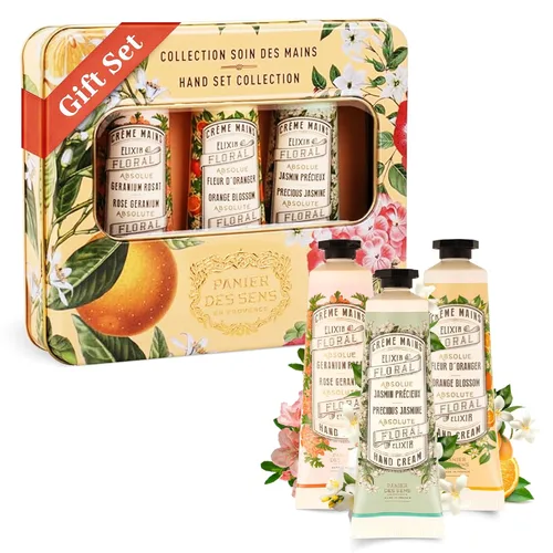 Miniatura 9 de Panier des Sens - Set Mini de Crema para Manos - Cumpleaños, Regalos para Mujeres - Crema Natural para Manos de Rosa, Lavanda, Verbena - Ideas