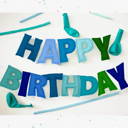 Miniatura 8 de Cartel de feliz cumpleaños preencordado – Guirnalda de bola de fieltro, decoraciones de fiesta de arcoíris, guirnalda de feliz cumpleaños, letrero