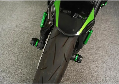 Miniatura 2 de MOWOK Para Kawasaki Z900 Z900RS Z900SE 2017-2025 2024 2022 2023 Z 900 Rueda de motocicleta Protector anticolisión Eje delantero Horquilla Negro
