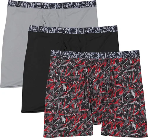 Hanes X-Temp - Calzoncillos tipo bóxer de malla ligera con tinte espacial para hombre (surtido, color y patrón puede variar)