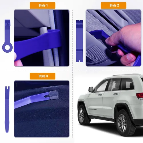 Miniatura 6 de GOOACC Kit de herramientas de eliminación de molduras automáticas de 9 piezas, kit de herramientas antiarañazos para el audio del automóvil, kit