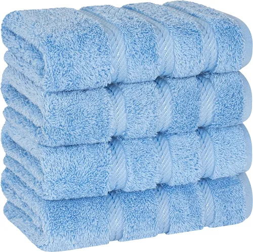 Miniatura 14 de American Soft Linen - Juego de 4 toallas, 100% de algodón turco, 27 x 54 pulgadas, tamaño extragrande, toallas para la ducha, color amarillo