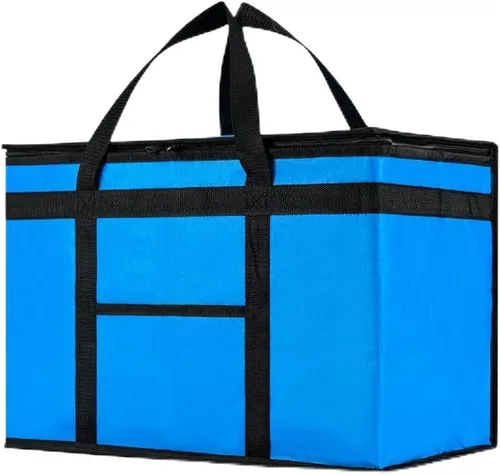 Miniatura 15 de Bolsa de enfriador XXL aislada y calentador de alimentos de NZ home para entrega y compras de comestibles con cremallera superior, color rojo