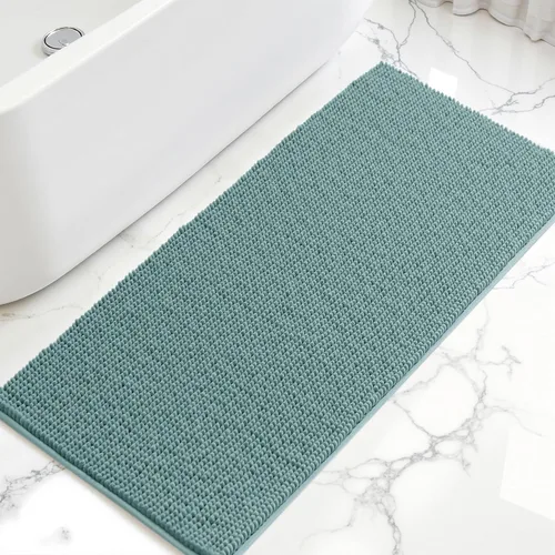 Miniatura 48 de Subrtex - Alfombras de baño de chenilla, tapete de baño de felpa corta y suave, tapete de ducha absorbente de agua, tapete de baño para la ducha