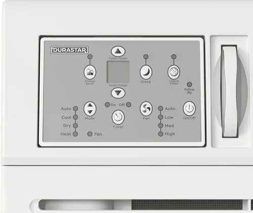 Miniatura 4 de Durastar DRWHC182XNA1 - Aire acondicionado de ventana de 18.800 BTU 230V con calefacción suplementaria de 16.000 BTU y control remoto - Color blanco