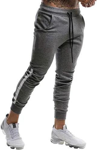 Miniatura 4 de Wangdo - Pantalones de gimnasio delgados para hombre, pantalones deportivos de entrenamiento cónicos, pantalones deportivos casuales para correr
