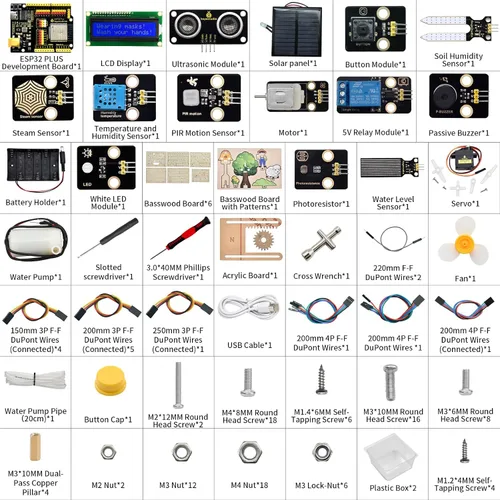 Miniatura 2 de KEYESTUDIO Kit de inicio inteligente de granja de control IoT para Arduino ESP32, kit de programación electrónica compatible con tutoriales en línea