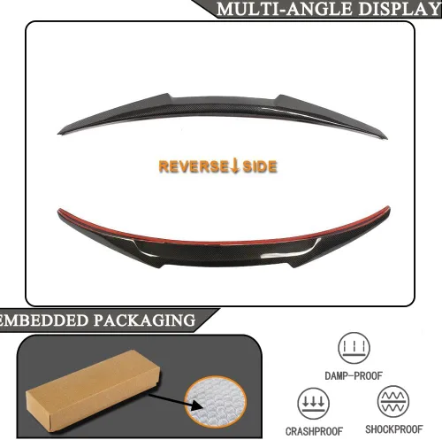 Miniatura 7 de Alerón F36 de fibra de carbono real compatible con BMW Serie 4 F36 2014-2020 de 4 puertas Gran Coupé