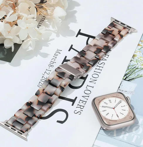 Miniatura 3 de Correa de resina compatible con Apple Watch Band de 1.929 in 1.811 in 1.772 in 1.732 in 1.654 in 1.614 in 1.575 in 1.496 in, correa ligera de moda