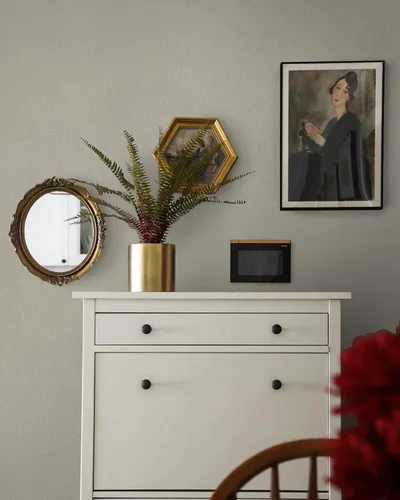 Miniatura 3 de Papel tapiz dorado para despegar y pegar, papel de contacto geométrico beige a rayas, 137" x 15.7" pulgadas, autoadhesivo, extraíble