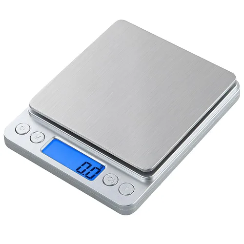 Báscula digital pequeña, 6.6 lbs/0.00 oz, 6.6 libras, báscula de cocina, báscula de alimentos, con pantalla LCD retroiluminada azul, 6 unidades,