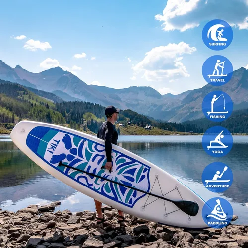 Miniatura 7 de FunWater Inflatable Ultra-Light Stand Up Paddle Board for All Skill Levels with Premium SUP Paddleboard Accessories,Non-Slip Comfort Deck for Youth