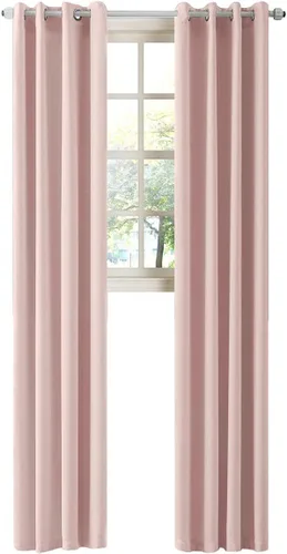 Miniatura 141 de LA PALMA Cortinas opacas con aislamiento térmico y ojales, para sala de estar, dormitorio, paquete de 2 paneles