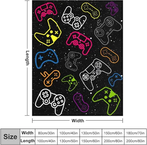 Miniatura 2 de Manta de Juego Suave de Franela para Vídeo Juegos, Manta Gamer para Lanzar, Mercancía de Videojuegos, Regalos para Niños, Niñas, Adultos, Decoración