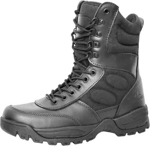 Miniatura 7 de Botas militares tácticas para hombre, zapatos negros para hombre, desierto, combate, ejército, senderismo, al aire libre, cremallera lateral