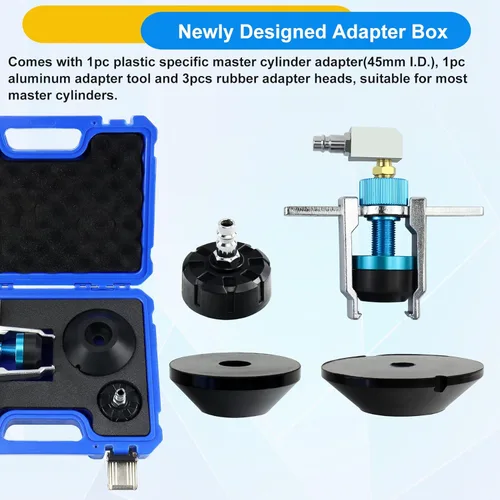 Miniatura 4 de JoyFans Kit adaptador de cilindro maestro del sistema de embrague de freno, funciona con herramienta de purga de frenos para reemplazo de líquido