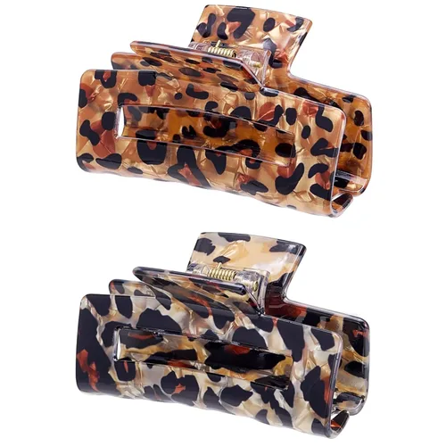 Miniatura 11 de Pinzas para el cabello de 3 pulgadas, diseño francés, pinza rectangular para el cabello para mujeres, damas y madres (paquete de 2)