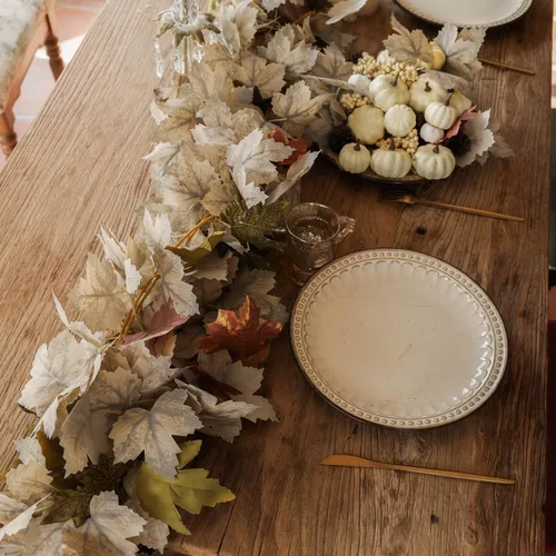 Miniatura 6 de PARTY JOY Guirnalda de Hojas de 6 Piezas, 5.6 Pies Guirnalda de Halloween Hoja de Arce Artificial Otoño Colgante Enredaderas de Otoño Decoraciones