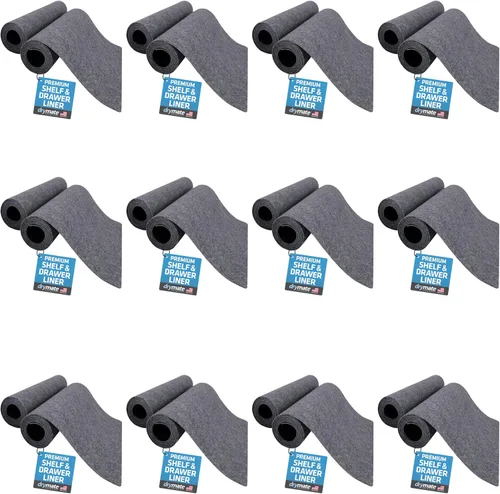 Miniatura 13 de Drymate Forro Premium de lujo para estantes y cajones, tela acolchada gruesa, no adhesiva, absorbente, impermeable, antideslizante, forros