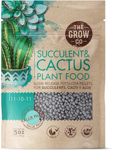The Grow Co Alimento para plantas de suculentas y cactus, fórmula suave de larga duración, fertilizante de liberación lenta (alternativa líquida)