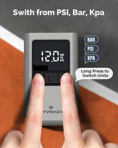 Miniatura 7 de Bomba de Aire para Pelotas Deportivas, Bomba de Baloncesto Eléctrica Portátil con Inflado Ultra Rápido, con Pantalla LED Digital, Bomba de Aire