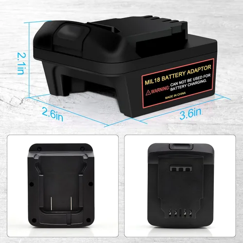 Miniatura 8 de Adaptador de corriente para herramientas Milwaukee M18 a DeWalt de 20 V, convertidor de batería ligero para herramientas eléctricas Dewalt