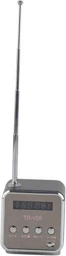 Miniatura 6 de Radio, radio Billig, radio, Td V26, pequeñas radios portátiles y batería, mini altavoz, reproductor de música, radio FM portátil, tarjeta de soporte