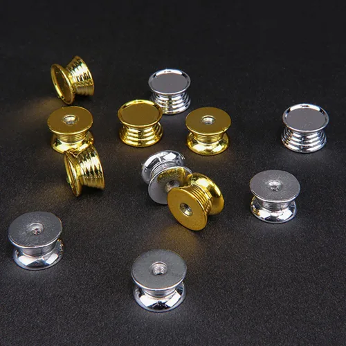 Miniatura 5 de 24 piezas hechas a mano de joyero DIY DIY Base de manija, mini puerta de gabinete de un solo agujero, aleación de metal, accesorios creativos