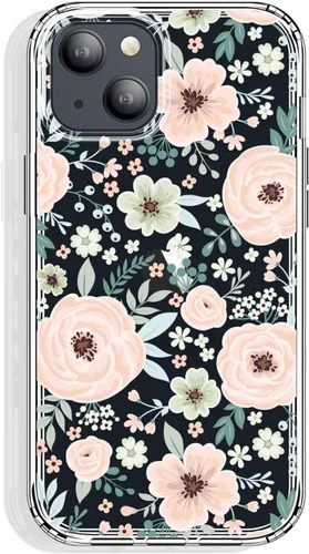 Miniatura 40 de GYZYA Funda transparente para iPhone 14 y iPhone 13 de 6.1 pulgadas con diseño de patrón, funda protectora delgada de TPU + parachoques a prueba