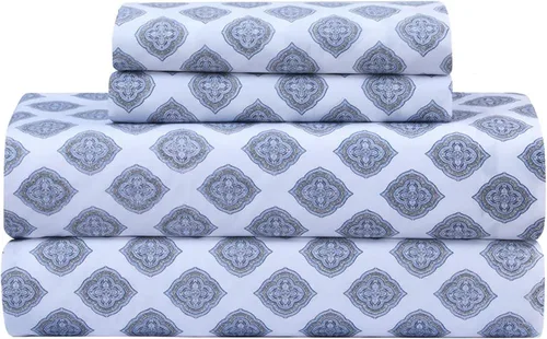 Miniatura 16 de Feather & Stitch - Juego de sábanas de 100 % algodón más suaves, ropa de cama de tejido percal de 300 hilos, bolsillo profundo de 16 pulgadas, Floral