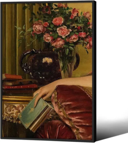 Miniatura 30 de Póster de libro gótico de academia oscura vintage de mediados de siglo, arte de pared de lienzo victoriano de estilo bohemio, impresiones estéticas