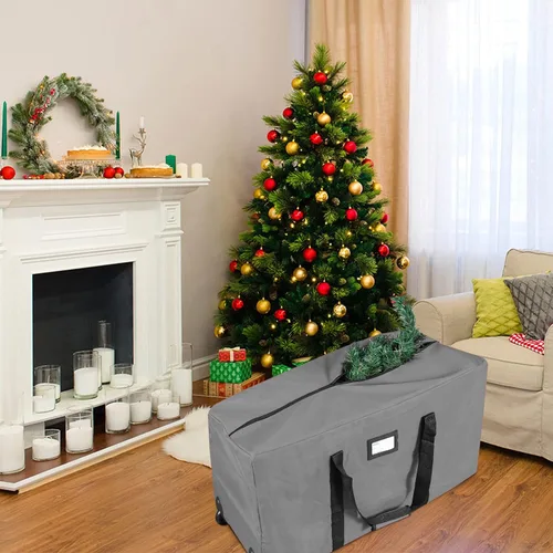 Miniatura 5 de ProPik Bolsa de almacenamiento con ruedas para árbol de Navidad, se adapta a árboles de vacaciones desmontados de hasta 7.5 pies de alto, 22 x 16 x