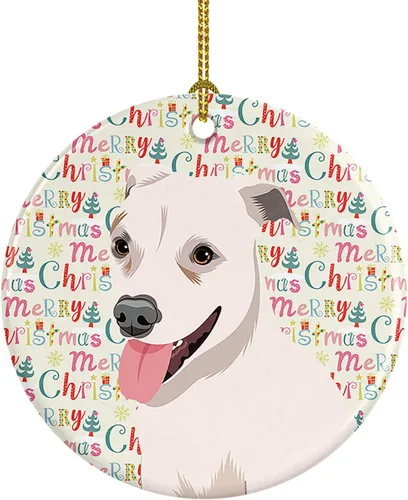 Miniatura 184 de Caroline's Treasures Bulldog Francés Azul de Navidad Adorno de Cerámica Decoraciones Colgantes para Árbol de Navidad para Hogar Navidad, Festividad