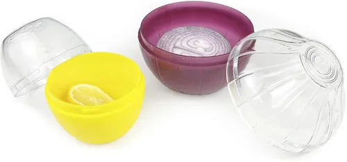 Miniatura 4 de 2 recipientes de almacenamiento de cebolla y limón en forma de frutas y verduras para nevera y verduras que hacen que la comida se mantenga fresca