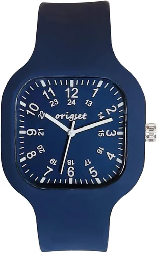 Miniatura 3 de origset Reloj cuadrado para mujer, 24 horas, 3 manecillas, fácil de leer, para enfermeras, estudiantes de medicina, profesores, médicos, colorido