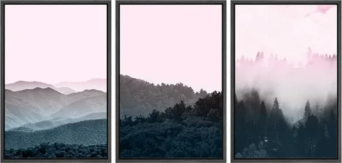 Miniatura 136 de SIGNWIN Lienzo enmarcado para pared, juego de arte tranquilo con reflejo de lago, acuarela, montaña y agua, ilustraciones modernas, arte abstracto