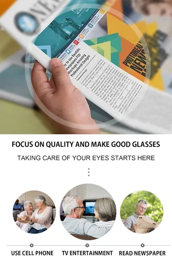 Miniatura 7 de VEVESMUNDO Gafas de lectura transparentes sin montura para hombres y mujeres, elegantes lectores estrechos