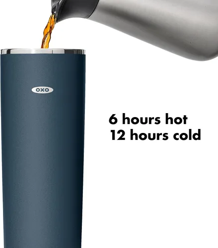 Miniatura 5 de OXO Strive - Vaso aislado de 24 onzas con tapa deslizante, cobalto oscuro